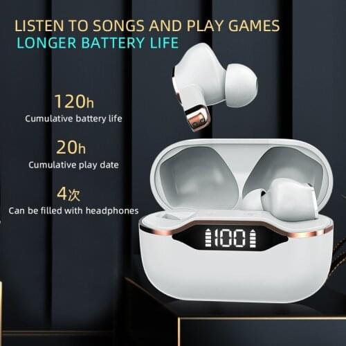 Bluetooth Earphone Wireless Headphone Sport Portable Mini Headset Stereo Sound Entertainme Waterproof TWS Type-C Power Display