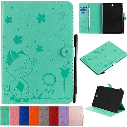 3D Tablet Cover for Samsung Galaxy Tab A 9.7 SM-T550 SM-T555 9.7" Sm T550 T555 Case PU Leather Stand for Samsung Tab A 9 7 Cover