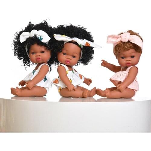 Black Doll PVC Doll African Doll Black Doll Simulation Reborn Doll Bath Childrens Toy reborn baby dolls full body silicone
