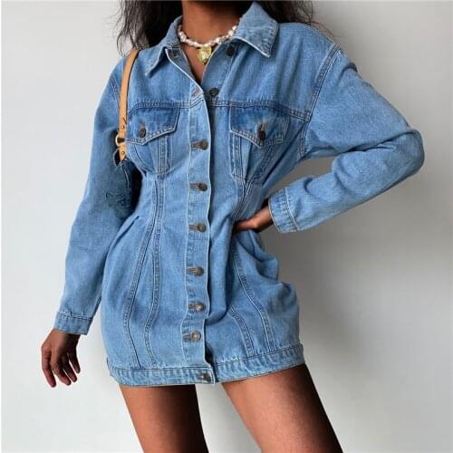 CHRONSTYLE Fashion Denim Dresses