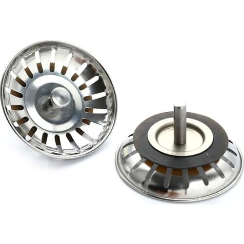 Premium Kitchen Sink Strainer Stainless Steel Replacement Waste Plug Basin Drain Filter Steel