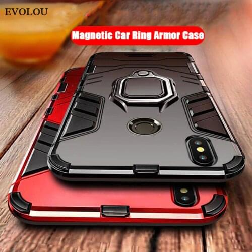 Hybrid Armor 2 in 1 Case for Xiaomi Redmi Note 7 6 5 4X Magnetic Ring Holder Stand Phone Case Xiaomi Mi 9 SE 8 Lite A2 6X Max 3