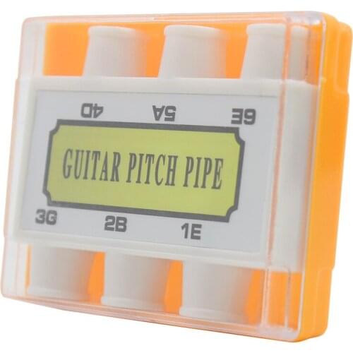 Guitar Pitch Pipe Pipe Pipe Tuner 6 Tone (E, A, D, G, B, E) Plastic 4.5 X 5.2 Cm