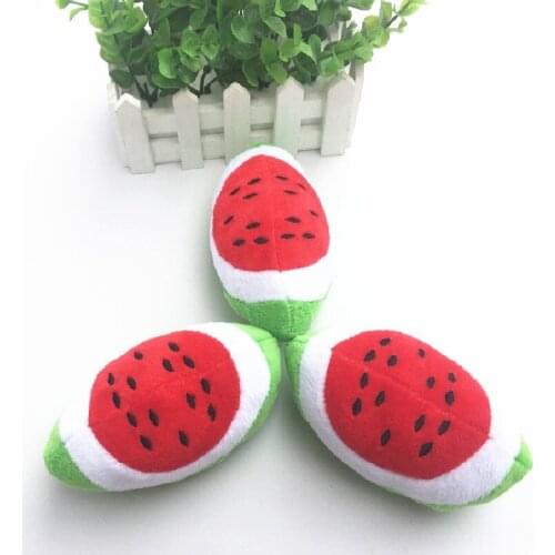 Watermelon Dog Chew Toy Stuffed Squeaking Pet Toy Cute Plush Toys for Dogs Cat Chew Squeaker Squeaky Toy for Pet