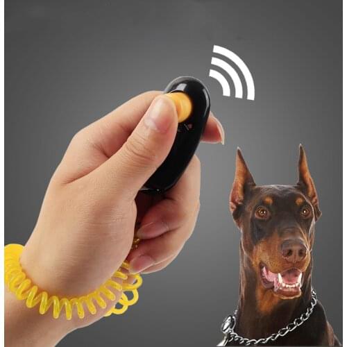1 Piece Pets Cat Dog Training Clicker Adjustable Wrist Strap Cat Dog Plastic Click Trainer Aid To Sound Key Chain Clicker