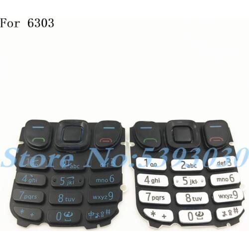 Top Quality English Keypad Keyboard Buttons For Nokia 6303 6303c Black/White