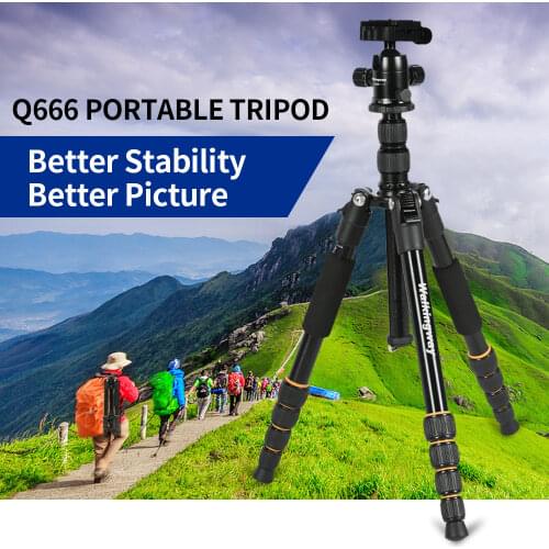 Lightweight tripod Portable professional aluminum travel monopod ball head, suitable for digital SLR cameras