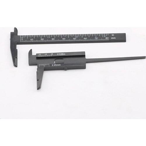 80mm Mini Calipers Double Scale Plastic Calipers for Jewelry Sliding Gauge Ruler Measuring Tool Microblading Eyebrow Ruler