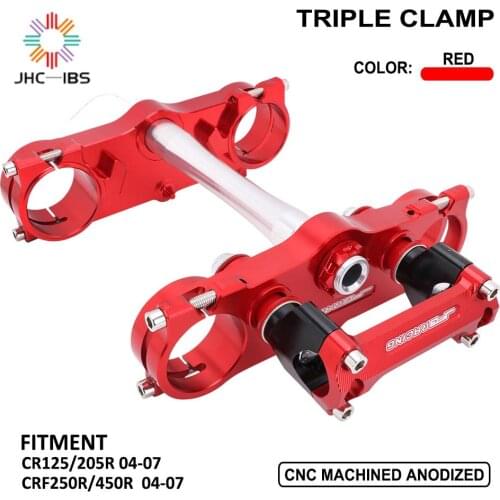 Motorcycle Triple Tree Clamps Steering Stem And Clamp Riser Adaptor For HONDA CR125R CR250R CRF250R CRF450R 2004-2007 CRF CR
