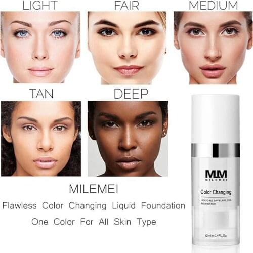 Soft Matte Long Wear Color Changing Liquid Foundation Makeup Coverage Foundation Oil-controling Naturally Concealer Cream TSLM1