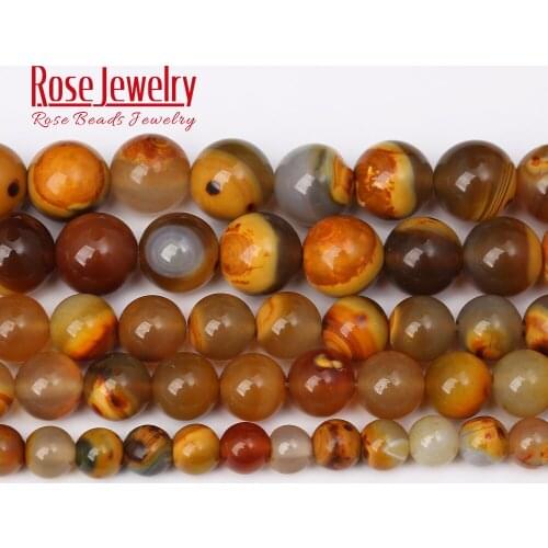 Wholesale Natural Stone Tiger Skin Agates Round Loose Beads for Jewelry Making 6 8 10 MM Size Beads Diy Bracelet Necklace