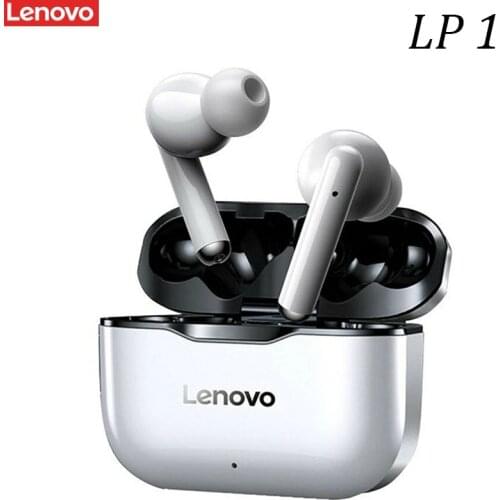 Original Lenovo LP1 TWS Wireless Earphone Bluetooth 5.0 Dual Stereo Noise Reduction Bass Touch Control Long Standby 300mAH