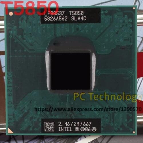 Original Intel Core2 Duo CPU T5850 (2M Cache, 2.16GHz, 677MHz FSB) laptop processor free shipping ship out within 1 day