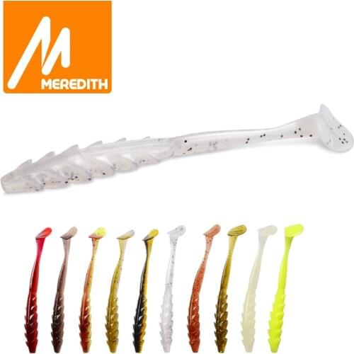 MEREDITH Crazy Shiner II 80mm 2.1g 12pcs Fishing Lures soft lure Artificial Bait Predator Tackle JERKBAIT for pike and bass