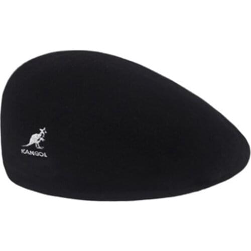 Kangaroo Wool Fashion Beret Hat Women Felt Beret British Style Warm Walking Hat Ladies Solid Color Casual Winter Hat Men