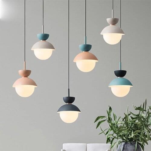 Modern Pendant Lamp Nordic Glass Ball Light Fixtures Hanging Suspension Kitchen Dining Bedroom Home Decor Luminaire Chandelier