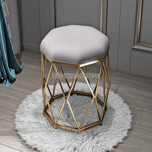 Modern minimalist dressing table stool net red makeup stool light luxury nail chair bedroom ins Nordic girl meal stool