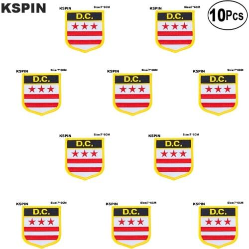 U.S.A Washington Flag Embroidery Patches Iron on Saw on Transfer patches Sewing Applications for Clothes in Home&Garden