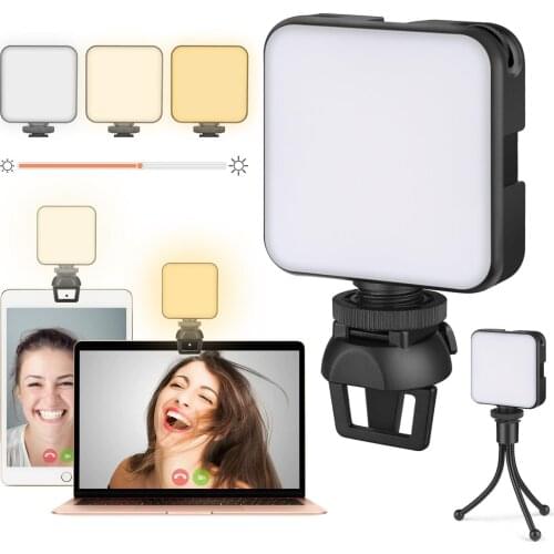 LED Camera Light Detachable Clip Computer Fill Light Video Conference Lighting Kit Laptop Webcam Suitable for Photography W64