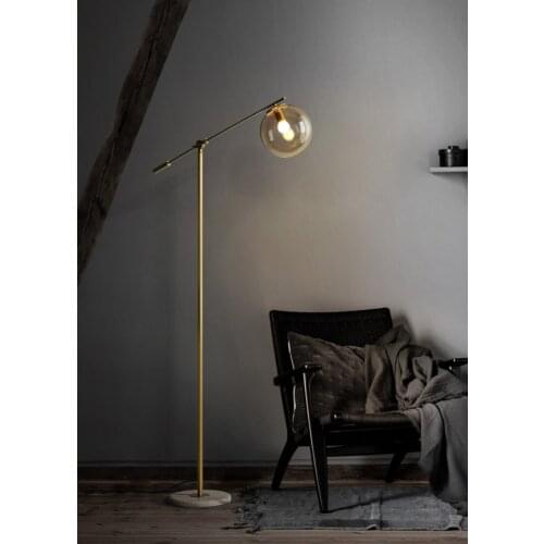 Light luxury modern floor lamp living room bedroom bedside floor lamp LED Nordic minimalist creative fishing floor lamp