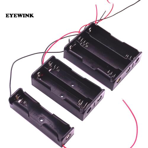 10Pcs 4/ 3/2/1x 18650 Durable Plastic Battery Holder 4 Size Portable 18650 Battery Box Case Wire Supports 3.7V Battery Wholesale