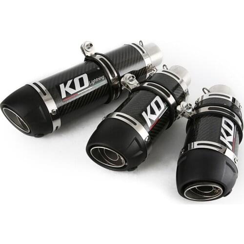 250mm 315mm 380mm Universal 51mm Inner Exhaust Muffler Pipe Carbon Fiber Escape with Removable DB Killer Light Black Dirt Bike