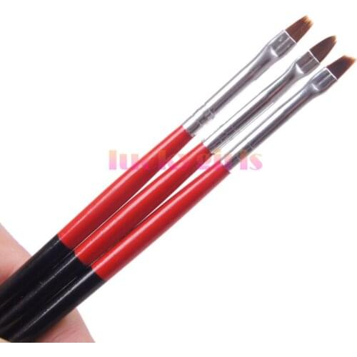 3pcs Nail Art Drawing Painting Set Tool Brushes Design UV Gel Acrylic Brush Pen