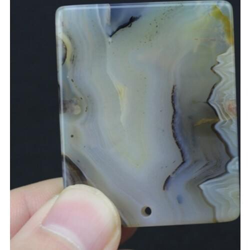 38x49mm rectangle shape gray leaf agates carnelian pendant natural stone beads for jewelry making wholesale