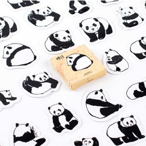 40Pcs/Pack Giant Panda Stationery Stickers Doodling Travel DIY Sticker Car Motorcycle Luggage Laptop Bike Scooter Toys
