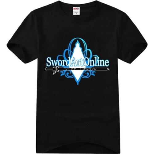 Anime SAO Sword Art Online kirito asuna Asada Shino Sinon cosplay costume cotton freedom wings tshirt tee