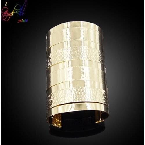 Yulaili Big African Bracelets Women Punk Style Statement Stripe Bangles Bracelet Wide Jewelry Bijoux 2020 Vintage Accessories