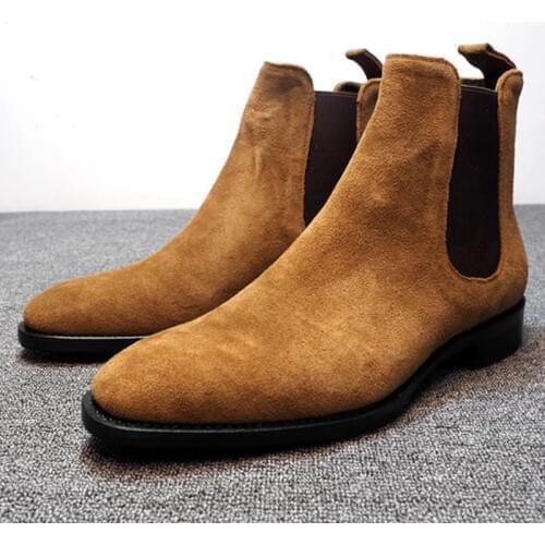 Chelsea Boots Men Shoes 2020 New Men Boots Luxury Winter Boots Men Ankle Boots Male Dress Shoes Plus Size 45 46 Botas De Hombre