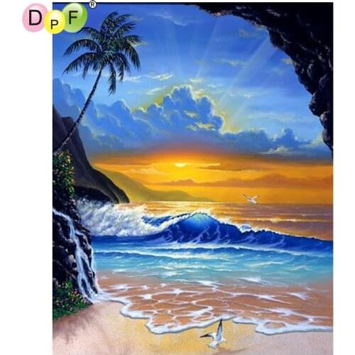 DPF DIY seabirds 5D home deco diamond embroidery diamond painting cross stitch crafts needlework diamond mosaic kit full square