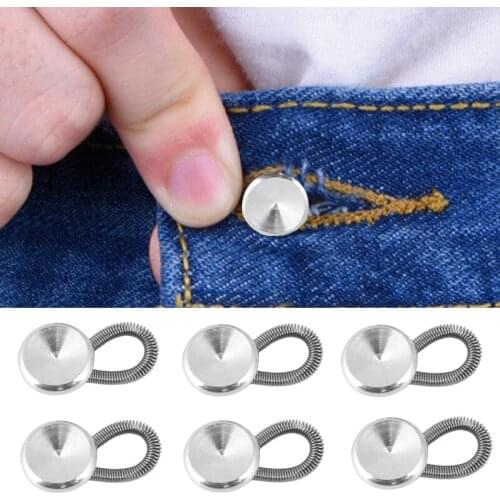 New Collar Extenders Metal Buttons Jeans Pants Waist Stretch Shirt Suit Tie Neck Expanders Flexible Lock Lengthen Buckle
