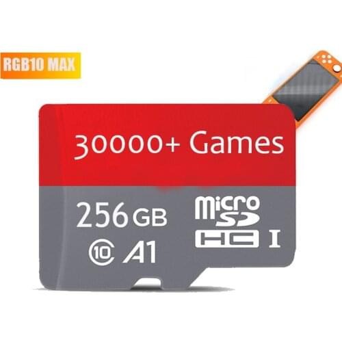 256GB Storage Card For POWKIDDY RGB10 MAX Game Console System Card Install 30000 Games Official Game Card Mini Memory Card