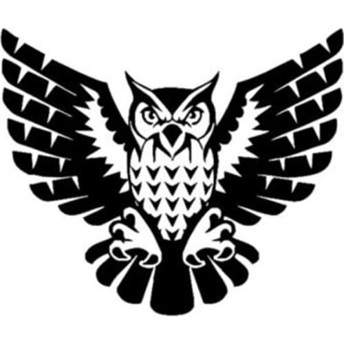 Cute owl Car Sticker Animal Trunk Decor Removable Black/silver Waterproof AL479