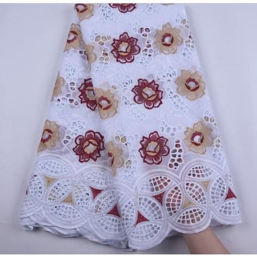 Nigeria soft cotton Lace fabric African Tulle cotton Lace French High Quality Swiss Voile Lace in Switzerland with stone Dress