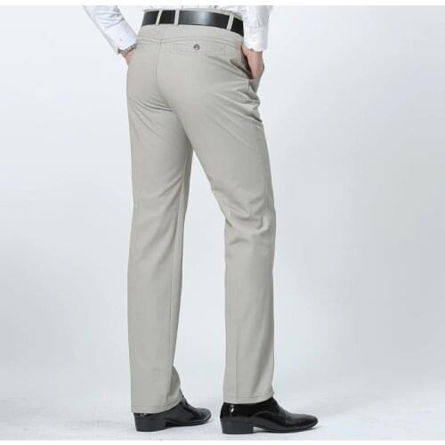 2020 spring and summer new mens casual suit pants cotton loose straight men trousers High waist thin dress pants 7color 29-40