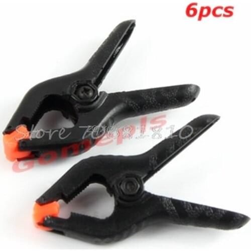 New 6PCS Hard Plastic Micro Spring Clamps Set DIY Tools Grip Clips Usefull NetWorking Tools Z17 Drop Ship