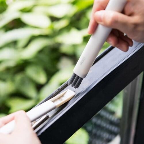 Window Door Keyboard Cleaning Brush Cleaner+Dustpan 2 In 1 Tool Black Blue Color Window Brush Home Cleaning Tools