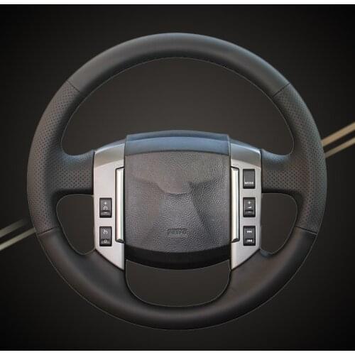 Car Braid On The Steering Wheel Cover for Land Rover Discovery 3 2004-2009 Hand Stitched Auto Car-styling Interior Accessories
