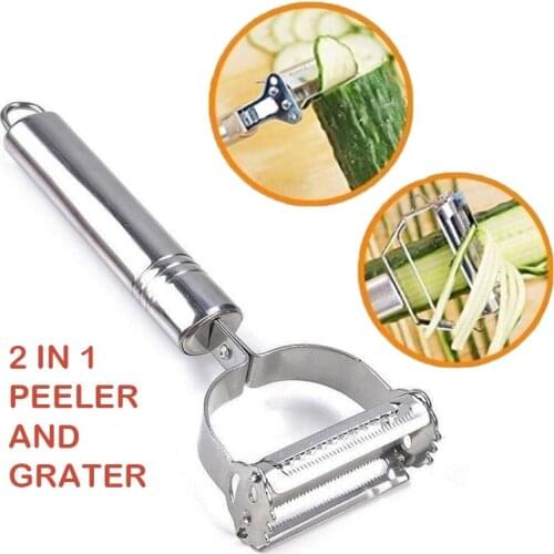 Vegetable Julienne Peeler Fruit Carrots Radish Potatoes Slicer Cutter Stainless Steel Knife Multifunction Kitchen Cooking Gadget