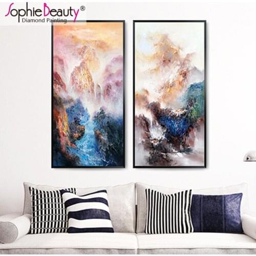 Sophie Beauty cross stitch new diy diamond painting full resin crystal embroidery mosaic needlework mountain craft art kits C241