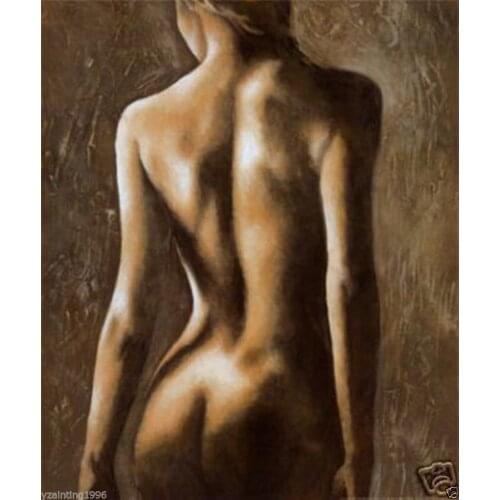 Modern Abstract Wall Decor nude girl oil painting on canvas (No framed)