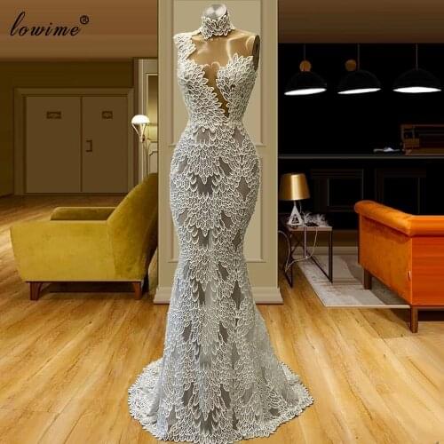 Special White Beading Prom Dresses Mermaid Transparent Sexy Cocktail Dresses Evening Wear Wedding Party Dress Vestidos De Fiesta