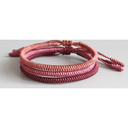 Tibetan Buddhist Braided Lucky Knots Rope Bracelet Size Adjustable Same Model As Leonardo DiCaprio Blessed Original Design