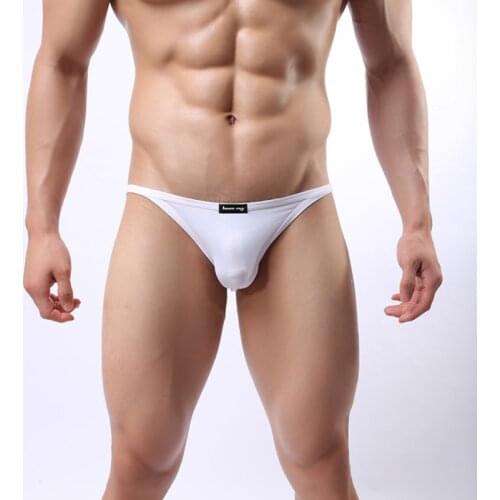 Sexy Mens Underwear Ice Silk Bugle Pouch Slips Hombre Men Briefs Breathable Transparent Panties Jockstrap Push Up Sissy Thongs