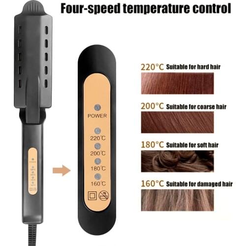 Hair Straightener Temperature Adjustment Ceramic Tourmaline Flat Iron Hair Straightener Widen Panel Hair Curler for Women