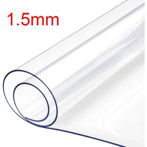 1.5mm PVC Tablecloth Transparent Waterproof Table Cloth Table Cover Mat for Home Kitchen Pattern Oil Cloth Glass Soft Cloth
