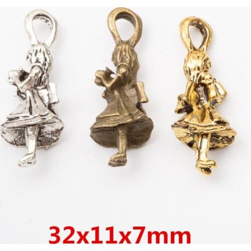 10pcs vintage girl charms fit for Pendant European Style DIY jewelry findings 5880